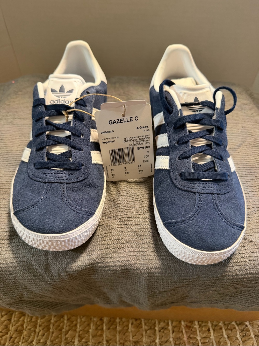 Adidas Gazelle C Originals Sneakers – Navy/White – Youth US 2.5 / EU 34